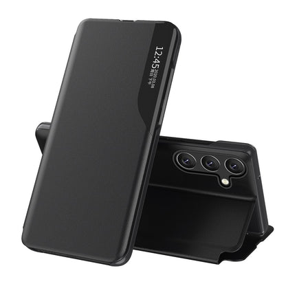 For Samsung Galaxy S26+ Phone Case View Window Folio Flip PU Leather Stand Cover