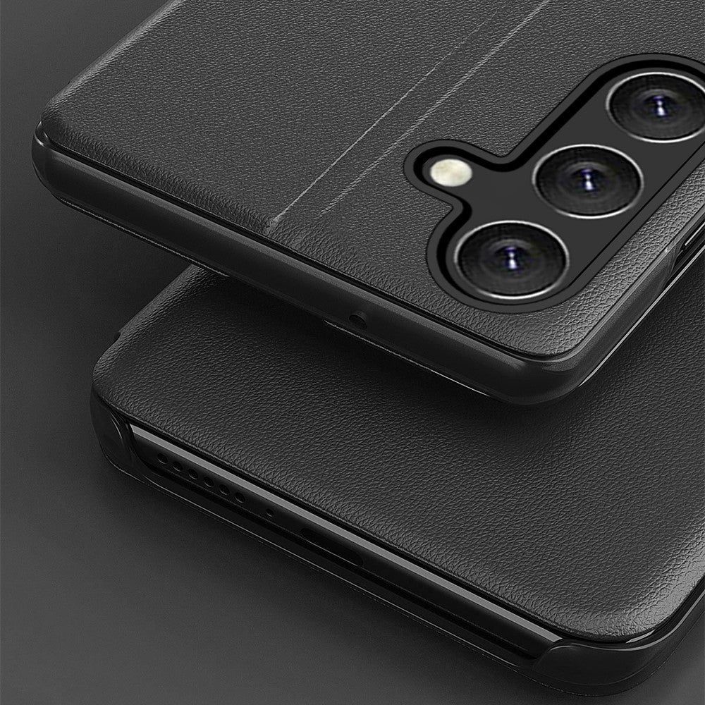 For Samsung Galaxy S26+ Phone Case View Window Folio Flip PU Leather Stand Cover