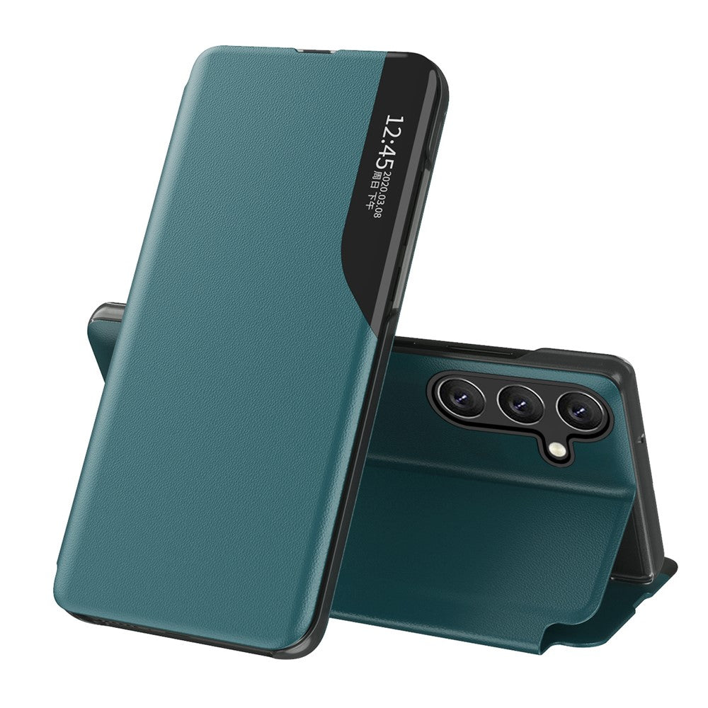 For Samsung Galaxy S26+ Phone Case View Window Folio Flip PU Leather Stand Cover