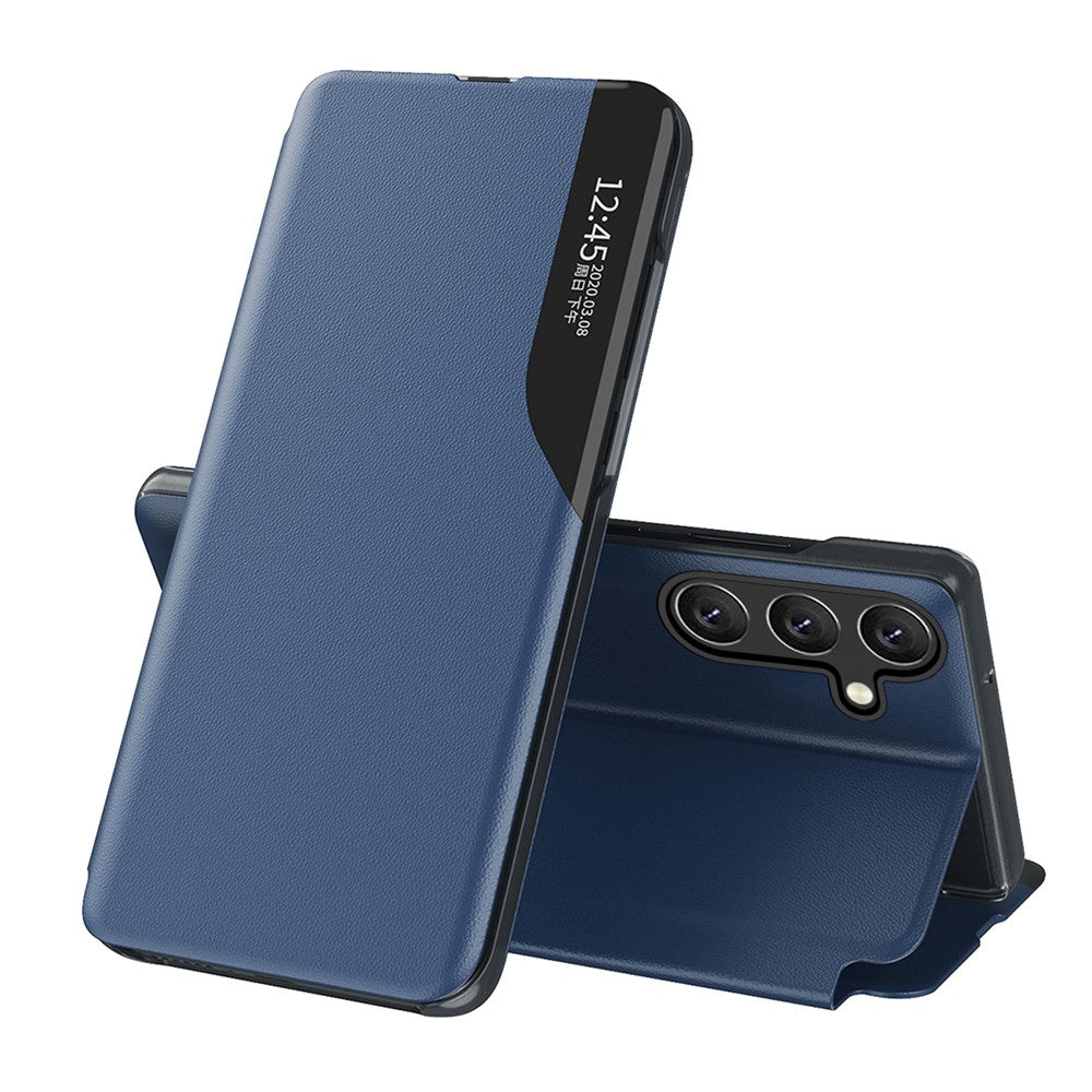 For Samsung Galaxy S26+ Phone Case View Window Folio Flip PU Leather Stand Cover