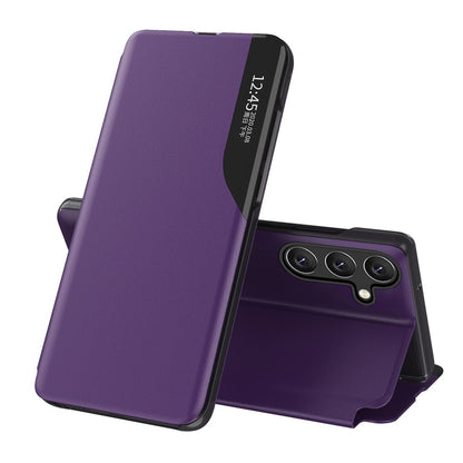For Samsung Galaxy S26+ Phone Case View Window Folio Flip PU Leather Stand Cover