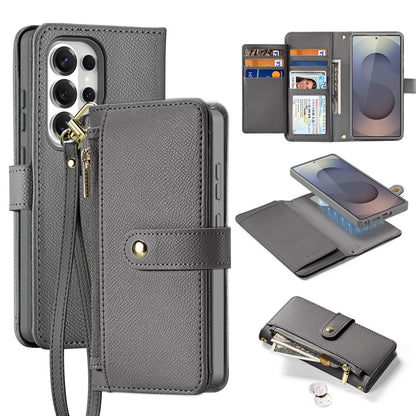 DUX DUCIS For Samsung Galaxy S26 Ultra Case  Lawa Series Detachable Magnetic Cowhide Leather Cover Zipper Wallet