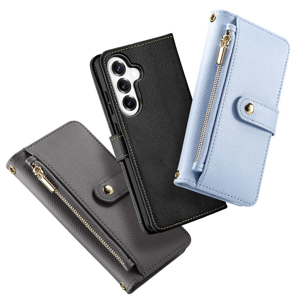 DUX DUCIS For Samsung Galaxy S26+ Case  Lawa Series Detachable Magnetic Cowhide Leather Cover Zipper Wallet