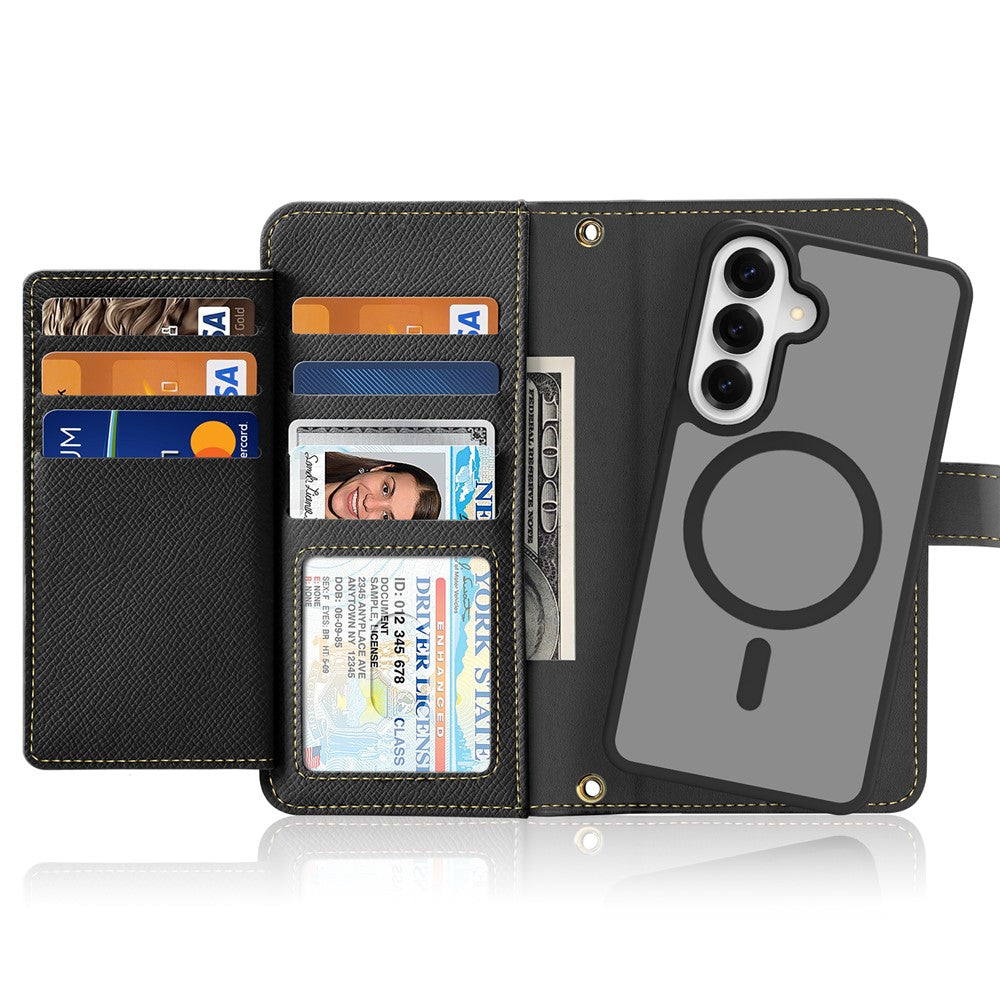 DUX DUCIS For Samsung Galaxy S26+ Case  Lawa Series Detachable Magnetic Cowhide Leather Cover Zipper Wallet