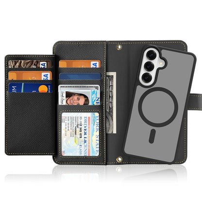 DUX DUCIS For Samsung Galaxy S26+ Case  Lawa Series Detachable Magnetic Cowhide Leather Cover Zipper Wallet