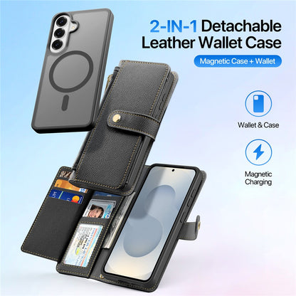 DUX DUCIS For Samsung Galaxy S26+ Case  Lawa Series Detachable Magnetic Cowhide Leather Cover Zipper Wallet