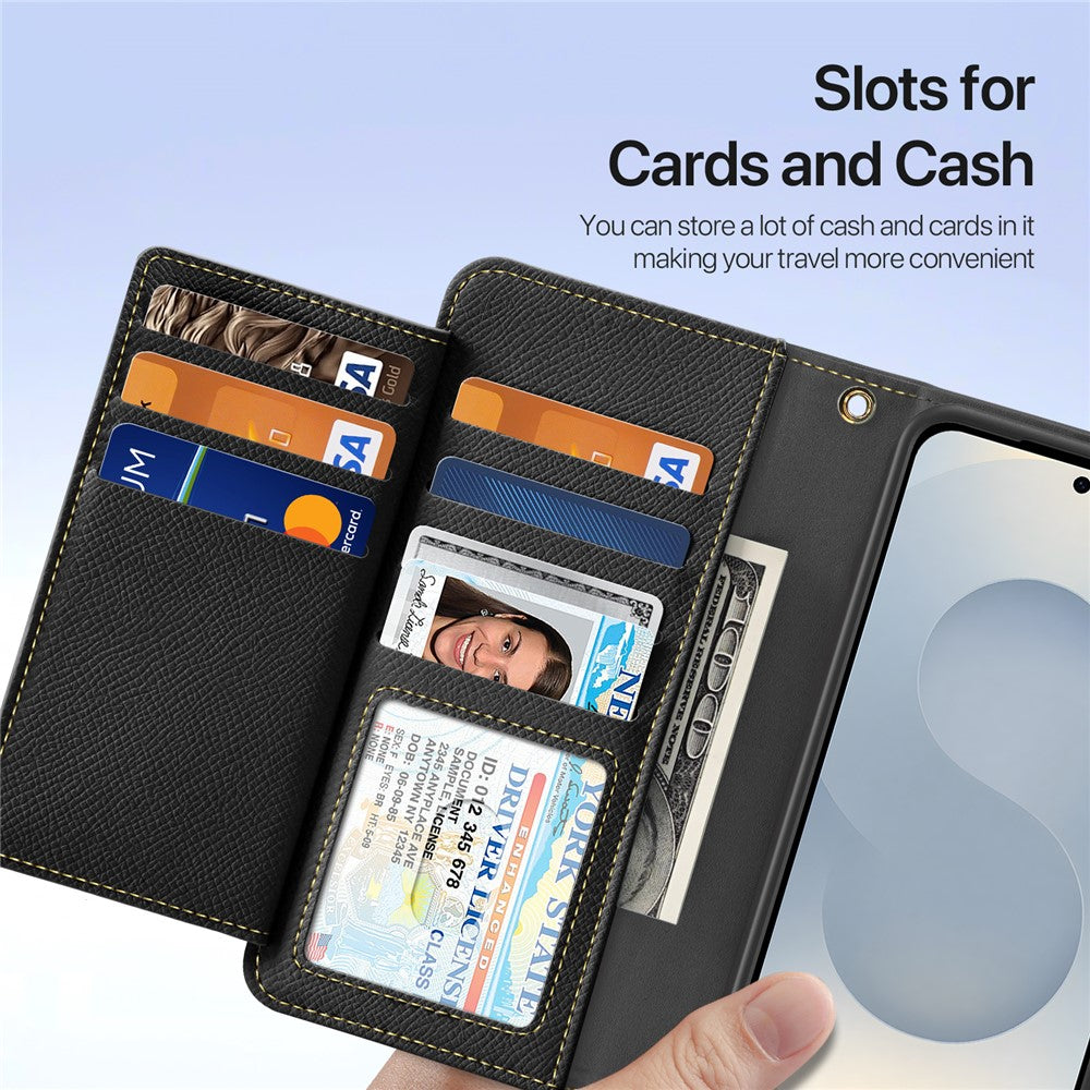 DUX DUCIS For Samsung Galaxy S26+ Case  Lawa Series Detachable Magnetic Cowhide Leather Cover Zipper Wallet