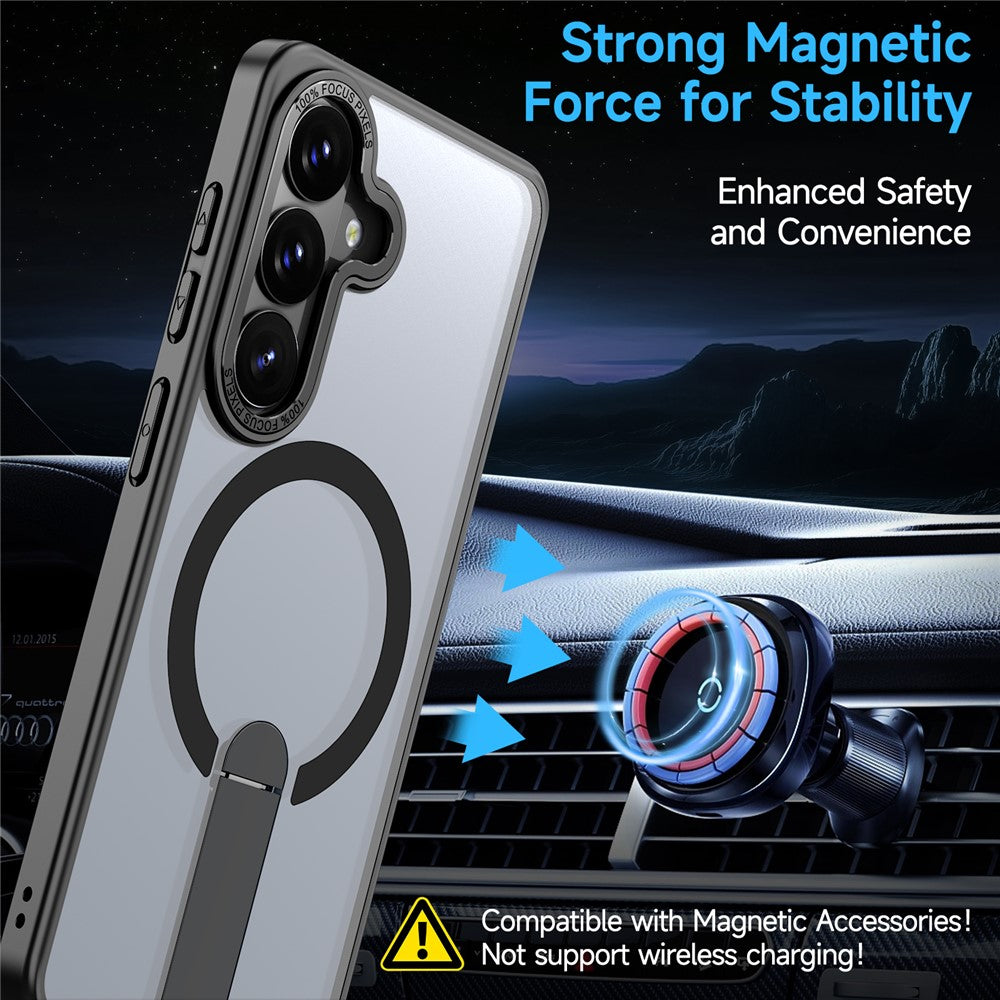 For Samsung Galaxy S26+ Magnetic Case Kickstand TPU + Acrylic Phone Cover