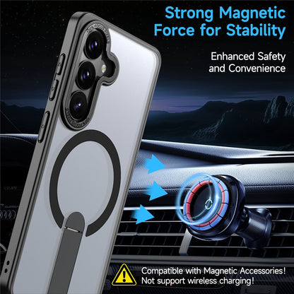 For Samsung Galaxy S26+ Magnetic Case Kickstand TPU + Acrylic Phone Cover
