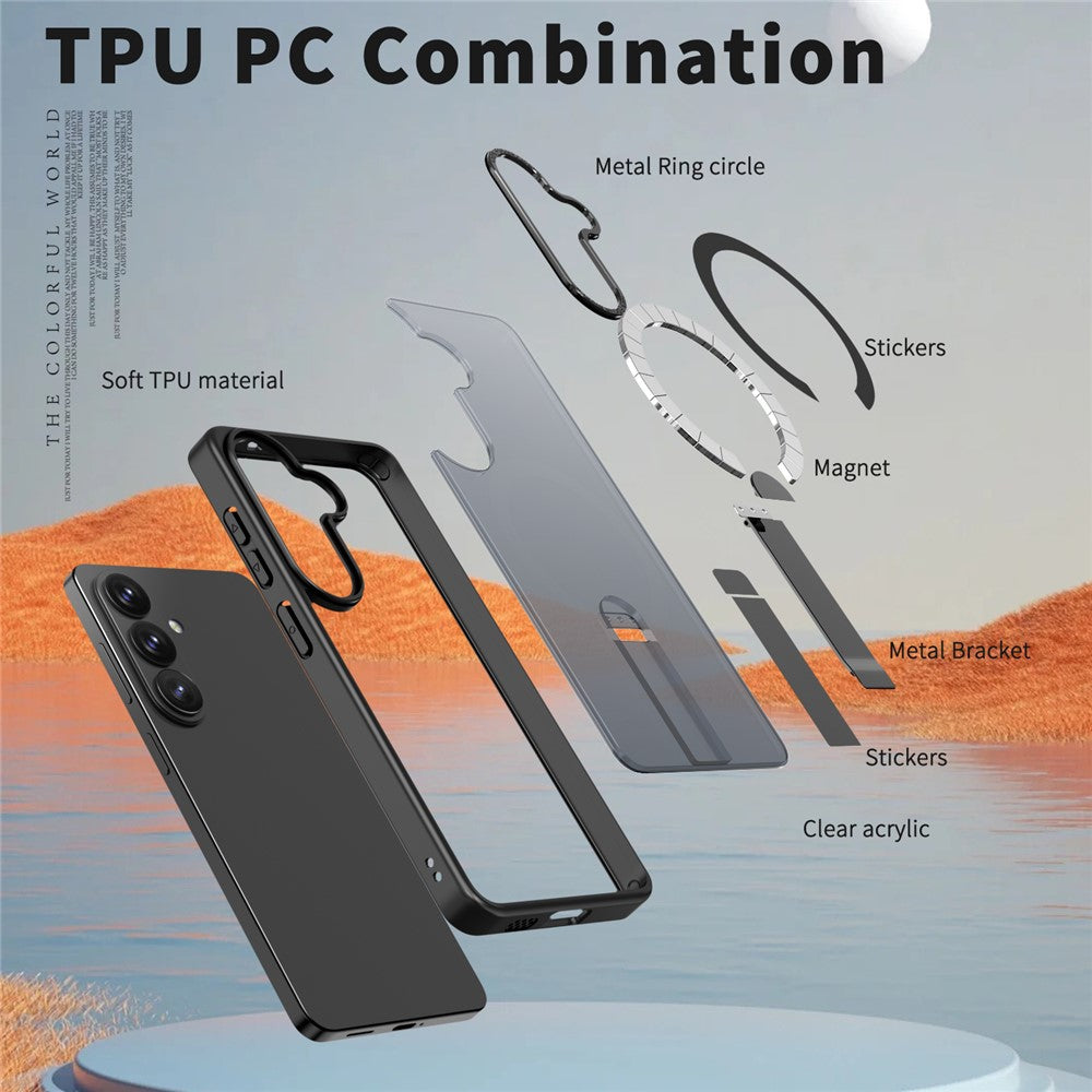 For Samsung Galaxy S26+ Magnetic Case Kickstand TPU + Acrylic Phone Cover