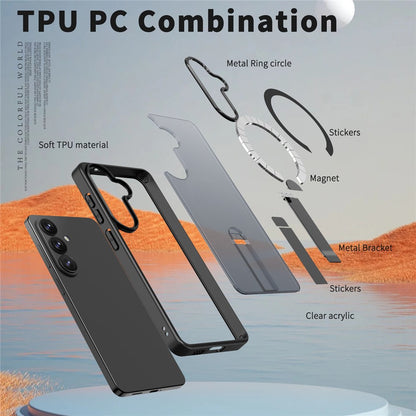 For Samsung Galaxy S26+ Magnetic Case Kickstand TPU + Acrylic Phone Cover