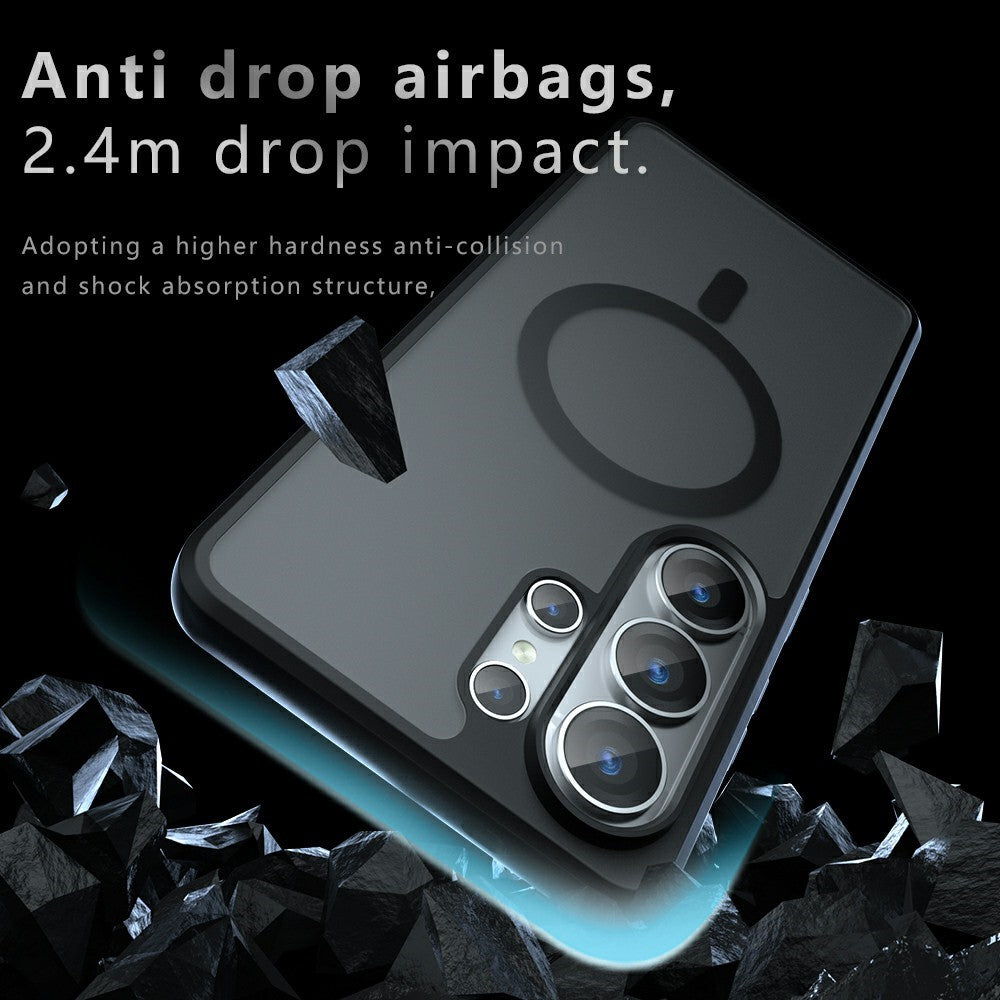 For Samsung Galaxy S26 Ultra Magnetic Case TPU + PC Matte Skin Touch Phone Cover