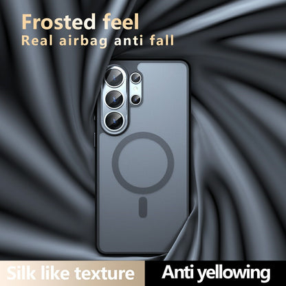 For Samsung Galaxy S26 Ultra Magnetic Case TPU + PC Matte Skin Touch Phone Cover