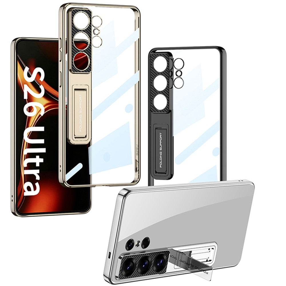 GKK For Samsung Galaxy S26 Ultra Case Kickstand TPU + PC Phone Shell Electroplating