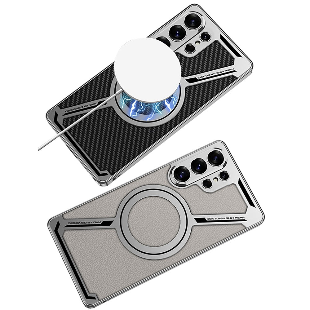 GKK For Samsung Galaxy S26 Ultra Magnetic Case Anti-Scratch PC+TPU+PU Phone Cover