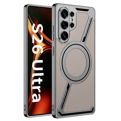 GKK For Samsung Galaxy S26 Ultra Magnetic Case Anti-Scratch PC+TPU+PU Phone Cover