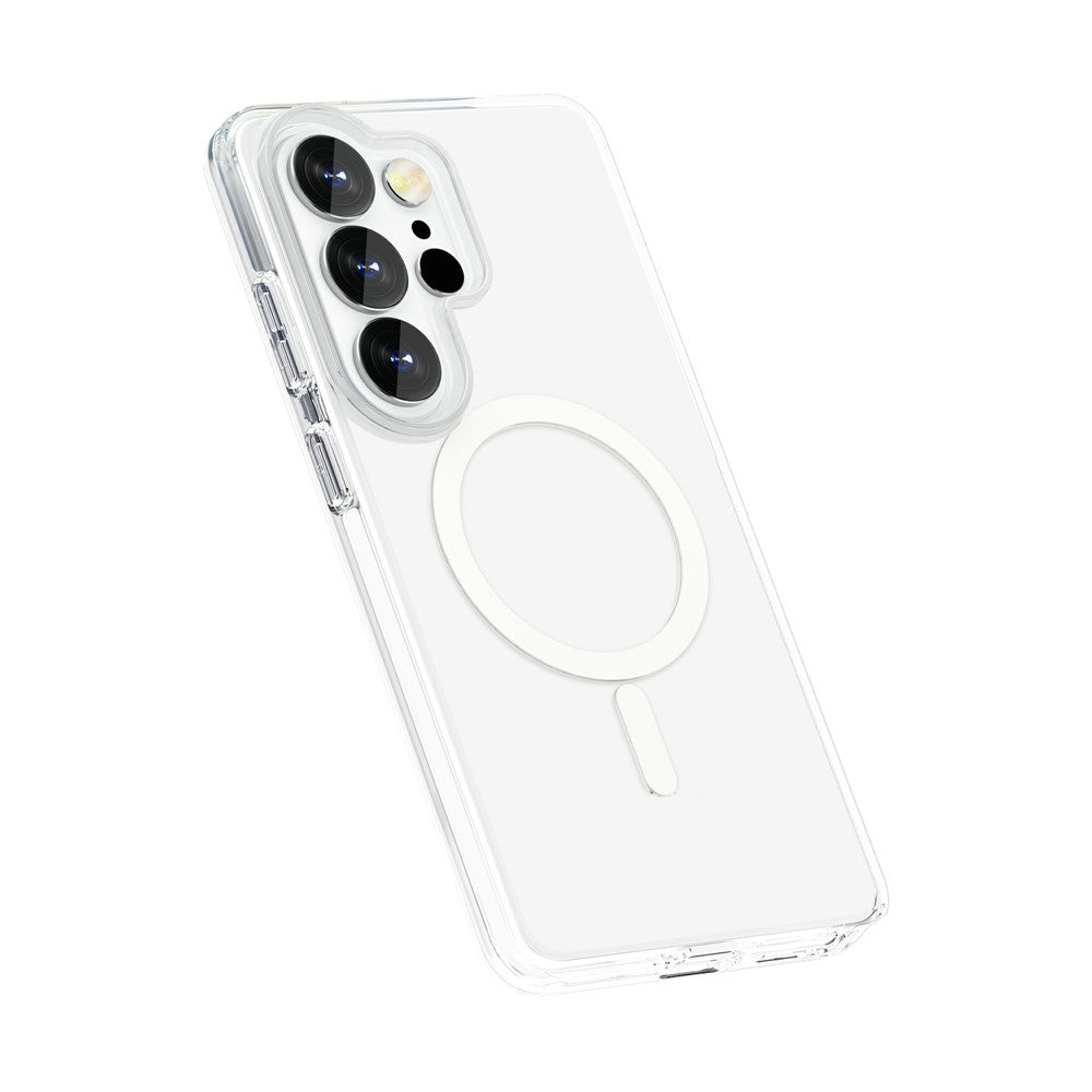 For Samsung Galaxy S26 Ultra Magnetic Case PC + TPU Clear Phone Cover