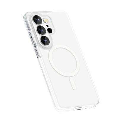 For Samsung Galaxy S26 Ultra Magnetic Case PC + TPU Clear Phone Cover