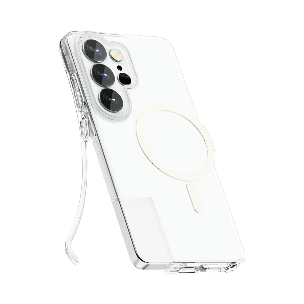 For Samsung Galaxy S26 Ultra Magnetic Case PC + TPU Clear Phone Cover