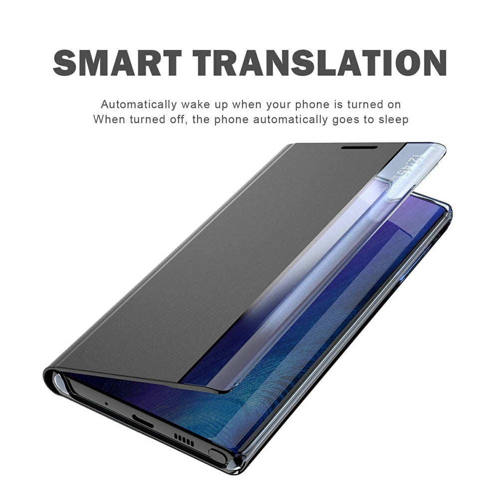 For Samsung Galaxy S26 Ultra Case View Window Scratch-Resistant PU Leather Flip Stand Phone Cover