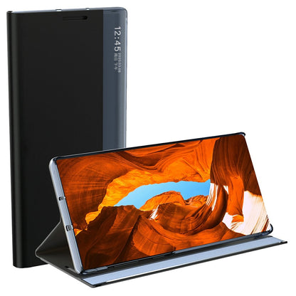 For Samsung Galaxy S26+ Case View Window Scratch-Resistant PU Leather Flip Stand Phone Cover
