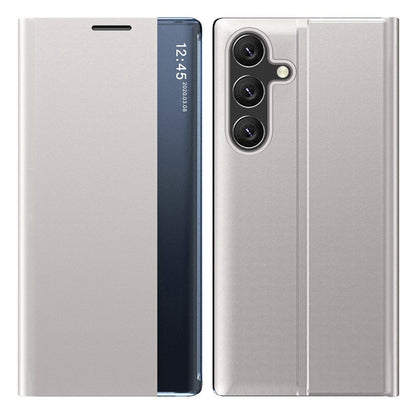 For Samsung Galaxy S26+ Case View Window Scratch-Resistant PU Leather Flip Stand Phone Cover