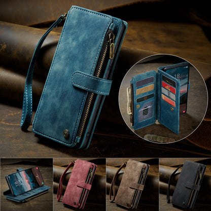 CASEME For Samsung Galaxy S26+ Phone Cases with Strap  C30 Zipper Multiple Card Holder PU Leather Cover