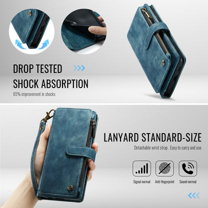 CASEME For Samsung Galaxy S26+ Phone Cases with Strap  C30 Zipper Multiple Card Holder PU Leather Cover