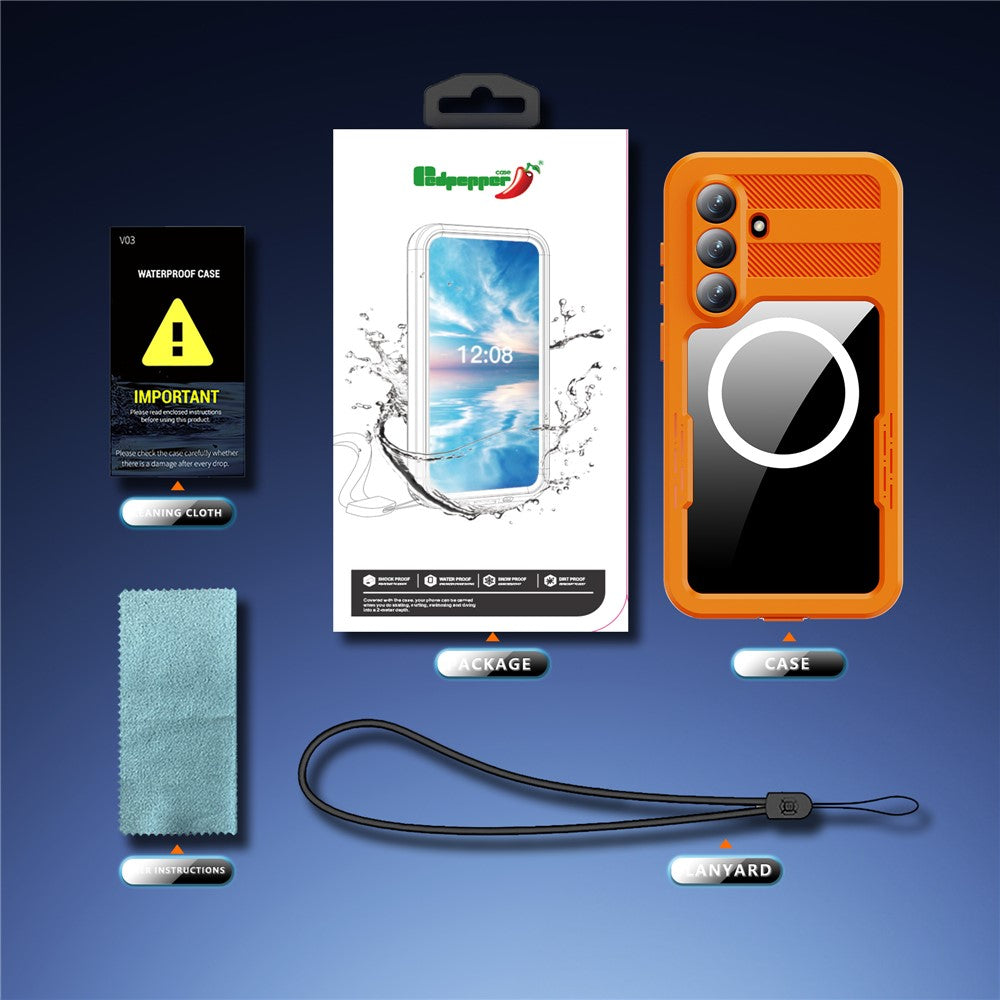 REDPEPPER For Samsung Galaxy S26+ IP68 Waterproof Case Clear Magnetic Phone Cover