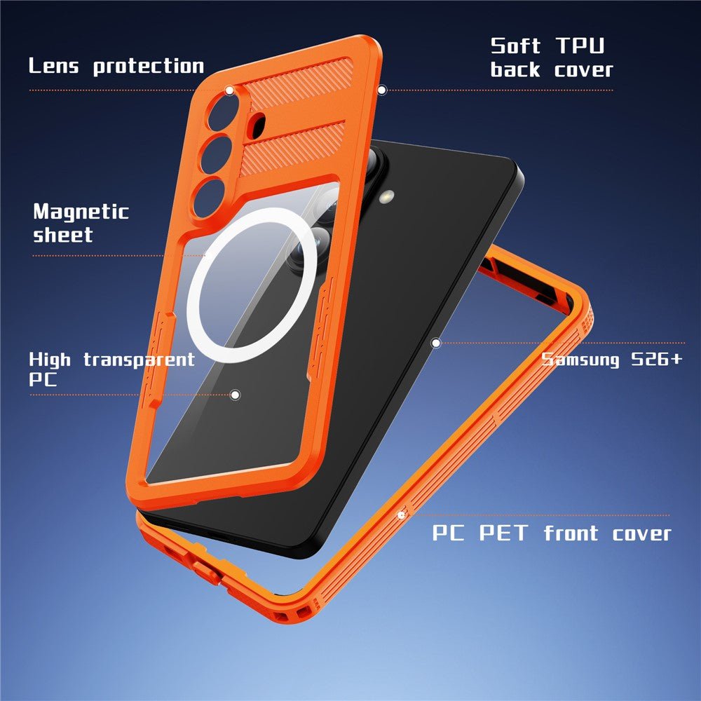 REDPEPPER For Samsung Galaxy S26+ IP68 Waterproof Case Clear Magnetic Phone Cover