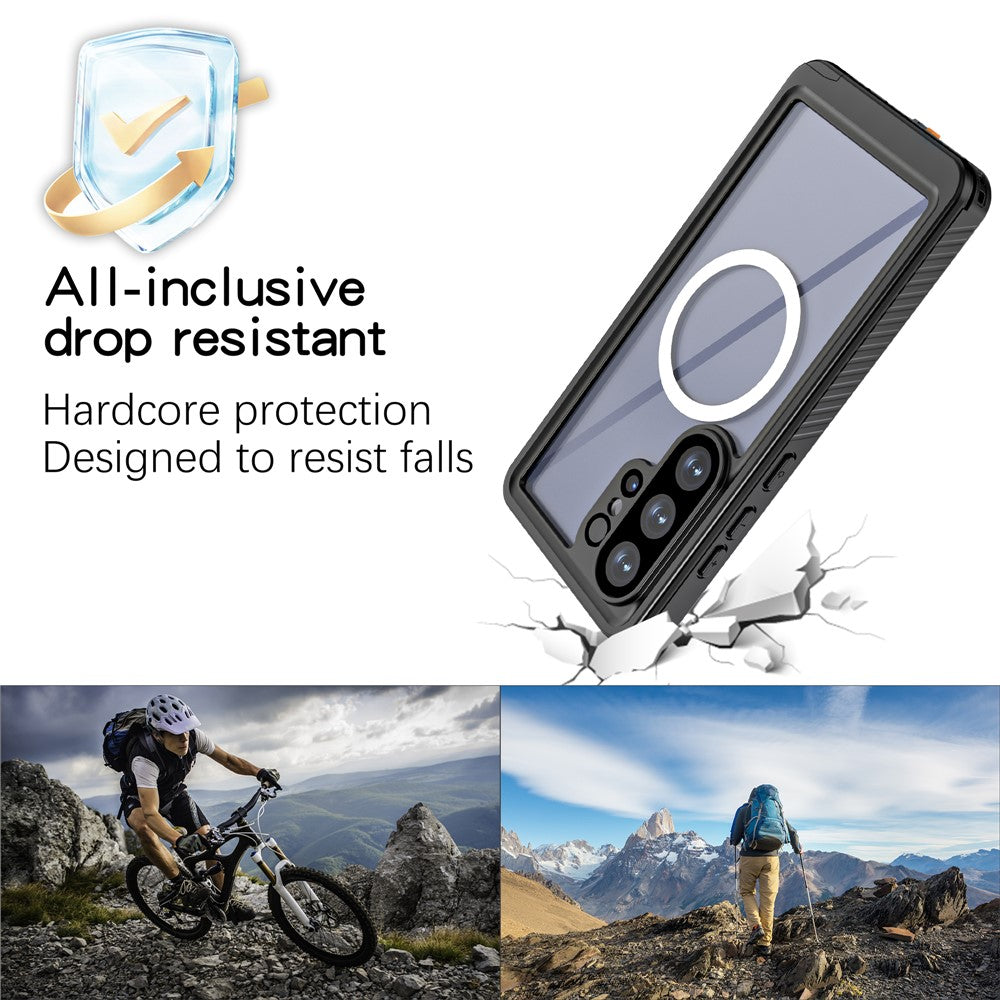 REDPEPPER FS Series For Samsung Galaxy S26 Ultra IPX8 Waterproof Case PC TPU PET Clear Magnetic Phone Cover