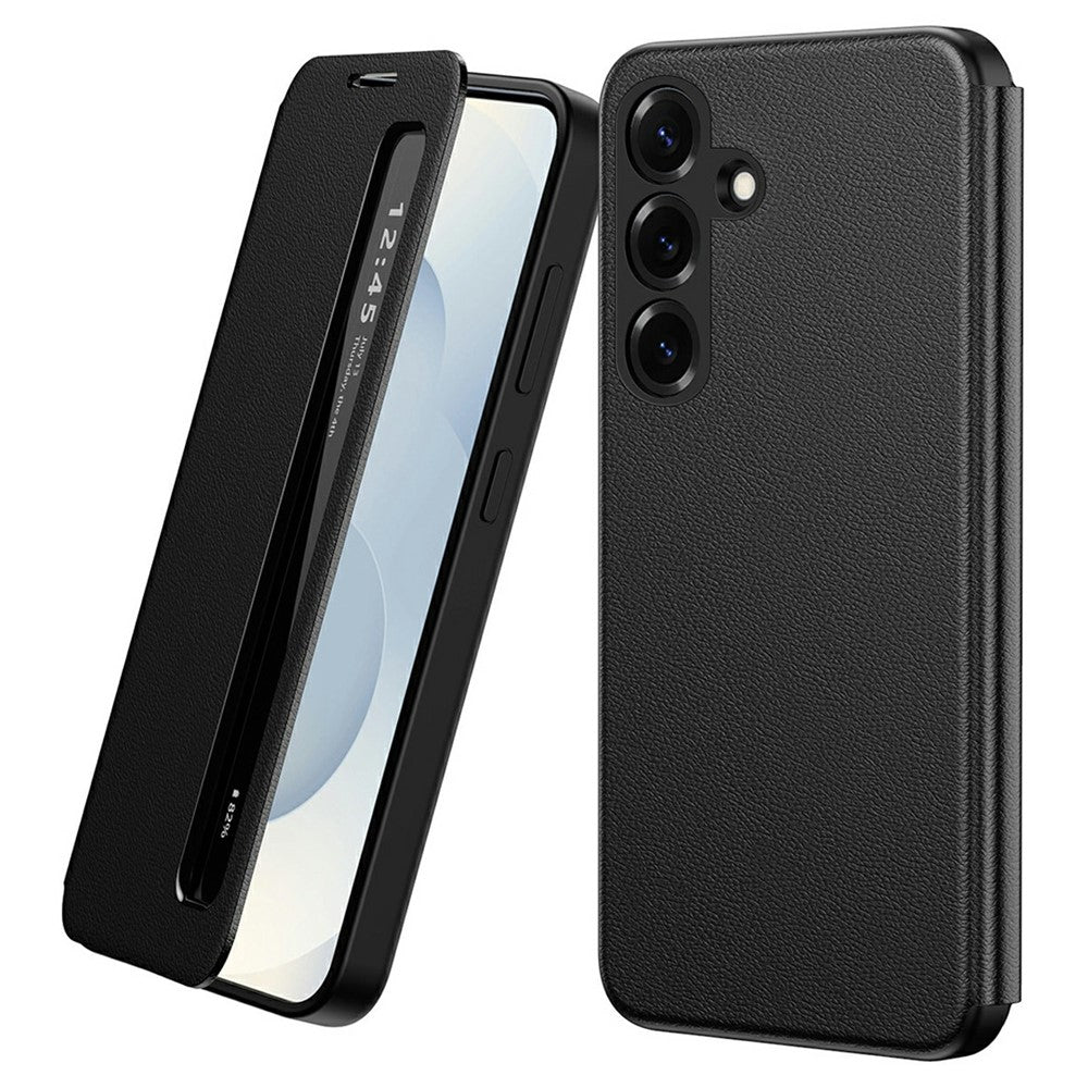 For Samsung Galaxy S26+ Case Smart View Window Leather Phone Cover