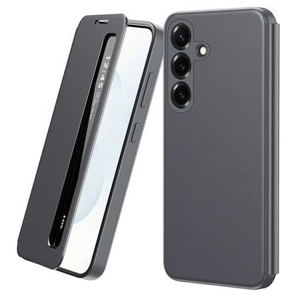 For Samsung Galaxy S26+ Case Smart View Window Leather Phone Cover