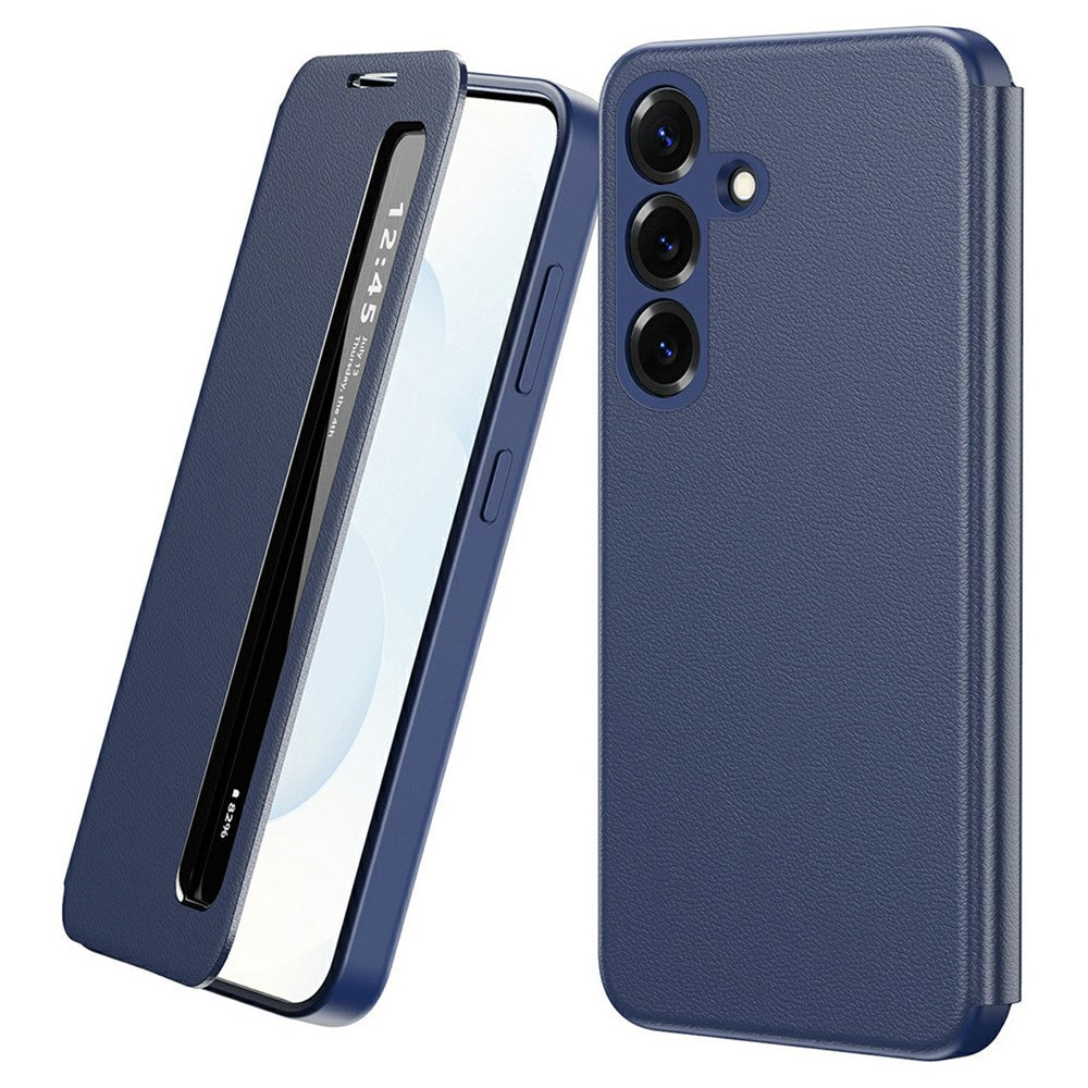 For Samsung Galaxy S26+ Case Smart View Window Leather Phone Cover
