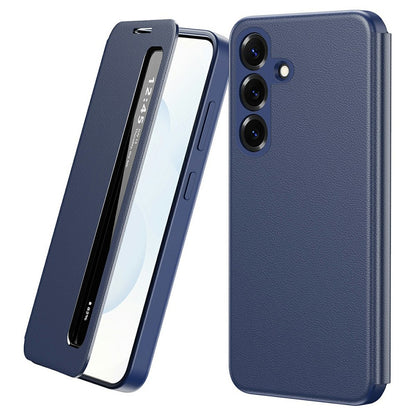 For Samsung Galaxy S26+ Case Smart View Window Leather Phone Cover