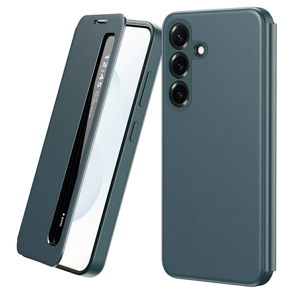 For Samsung Galaxy S26+ Case Smart View Window Leather Phone Cover