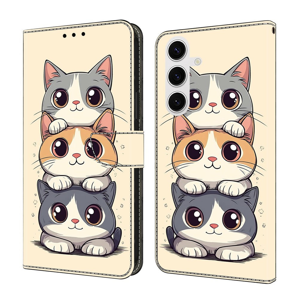 For Samsung Galaxy S26+ Wallet Case Foldable Stand Pattern Printing Leather Flip Phone Cover