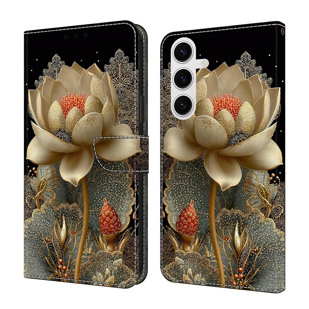 For Samsung Galaxy S26+ Wallet Case Foldable Stand Pattern Printing Leather Flip Phone Cover