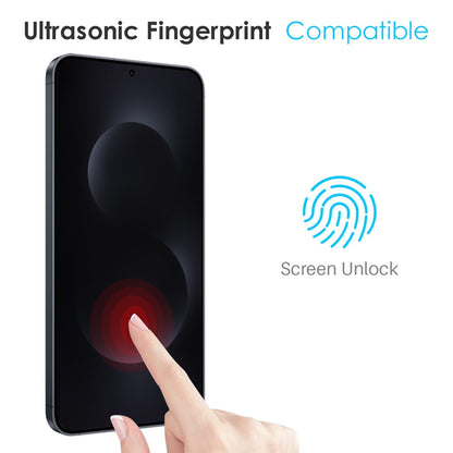 NORTHJO For Samsung Galaxy S26 Case Soft TPU Clear Phone Cover with Tempered Glass Screen Protector (Support Fingerprint Unlock)