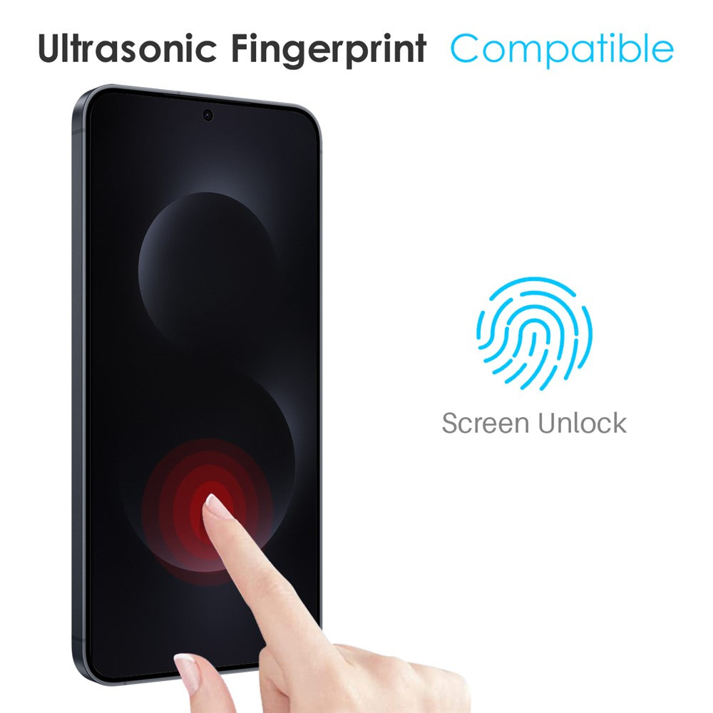 NORTHJO For Samsung Galaxy S26+ TPU Phone Case + Tempered Glass Film + Camera Lens Protector (Support Fingerprint Unlock)