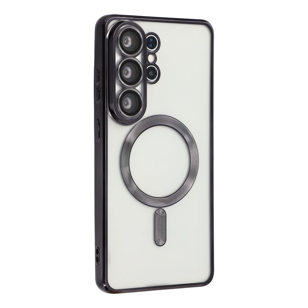 For Samsung Galaxy S26 Ultra Magnetic Case CD Veins Glass Lens Guard TPU Phone Back Cover