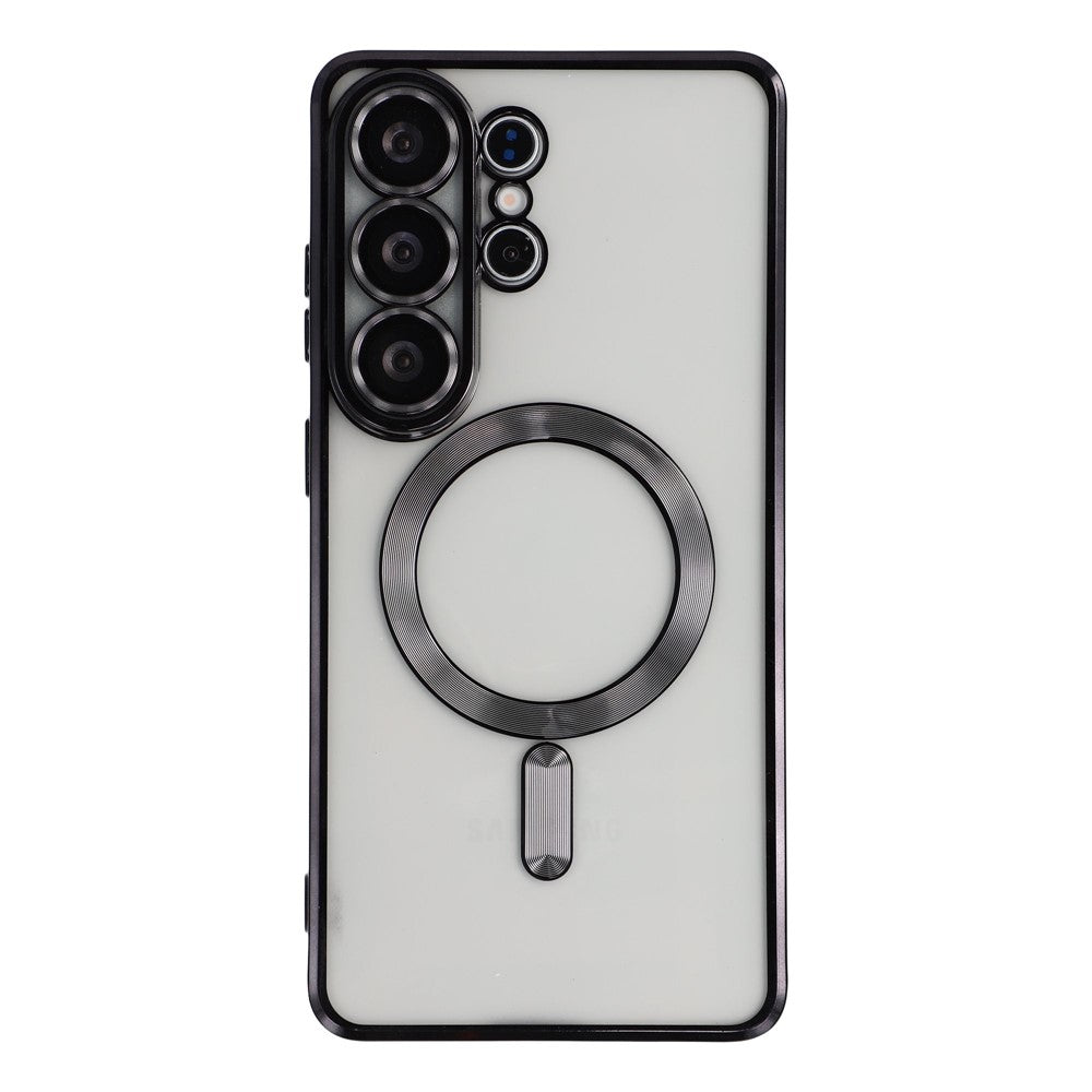 For Samsung Galaxy S26 Ultra Magnetic Case CD Veins Glass Lens Guard TPU Phone Back Cover
