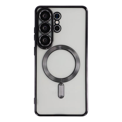 For Samsung Galaxy S26 Ultra Magnetic Case CD Veins Glass Lens Guard TPU Phone Back Cover