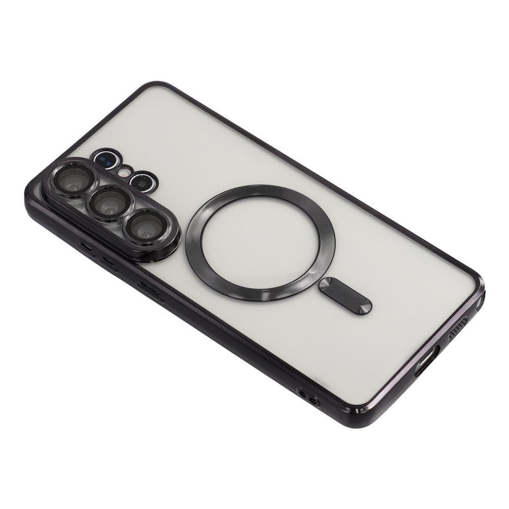 For Samsung Galaxy S26 Ultra Magnetic Case CD Veins Glass Lens Guard TPU Phone Back Cover