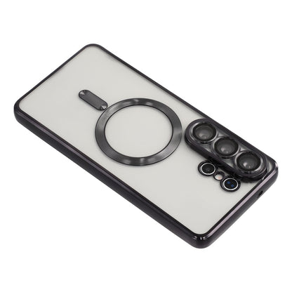 For Samsung Galaxy S26 Ultra Magnetic Case CD Veins Glass Lens Guard TPU Phone Back Cover