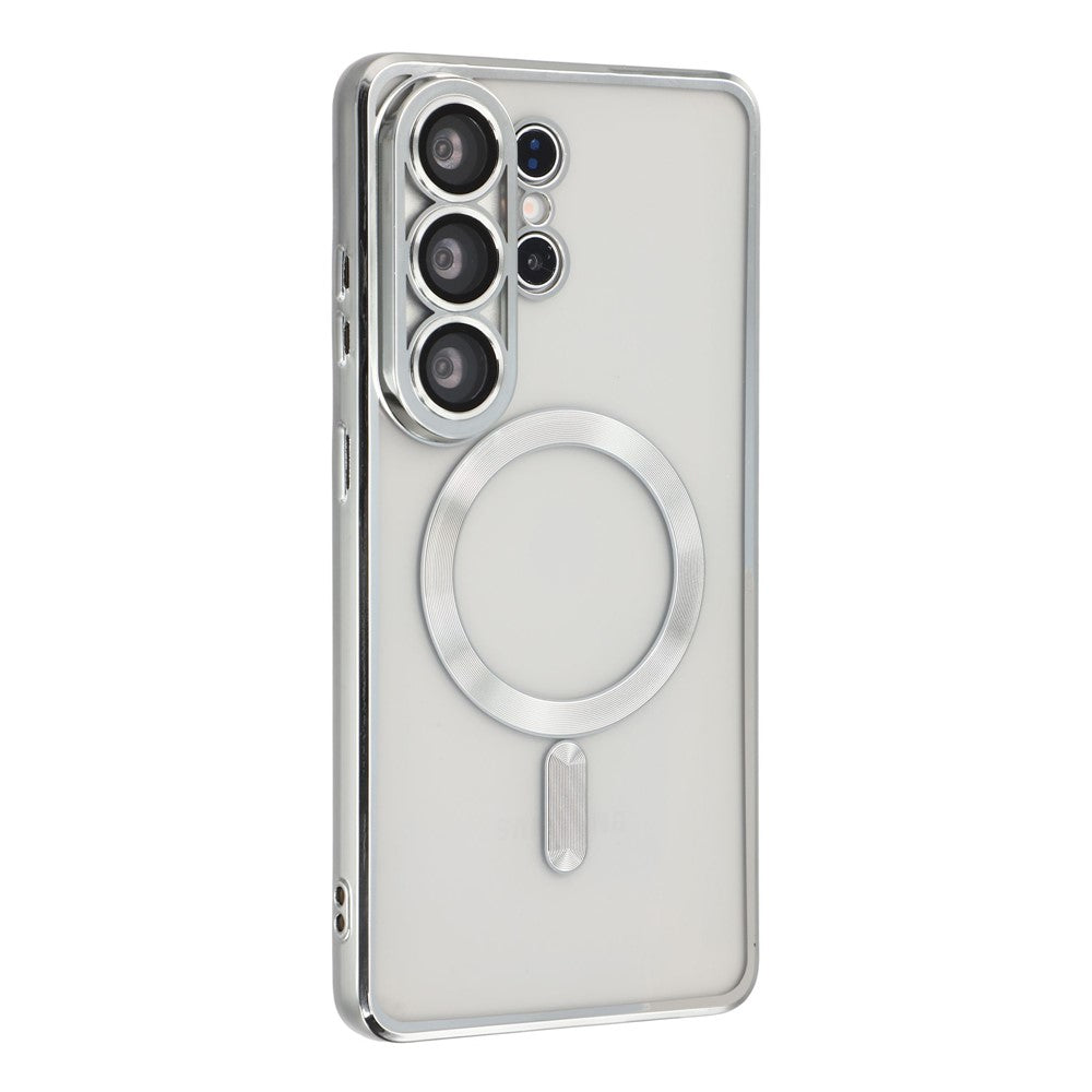 For Samsung Galaxy S26 Ultra Magnetic Case CD Veins Glass Lens Guard TPU Phone Back Cover