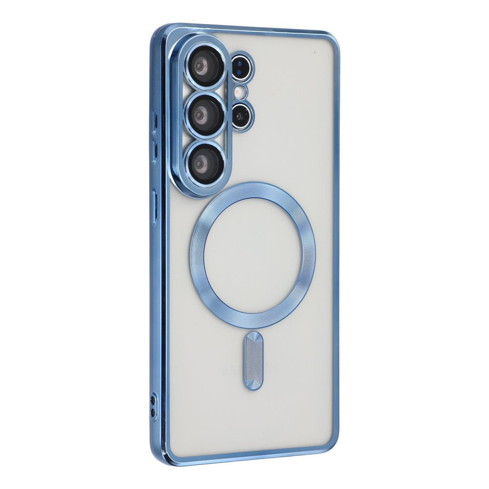 For Samsung Galaxy S26 Ultra Magnetic Case CD Veins Glass Lens Guard TPU Phone Back Cover