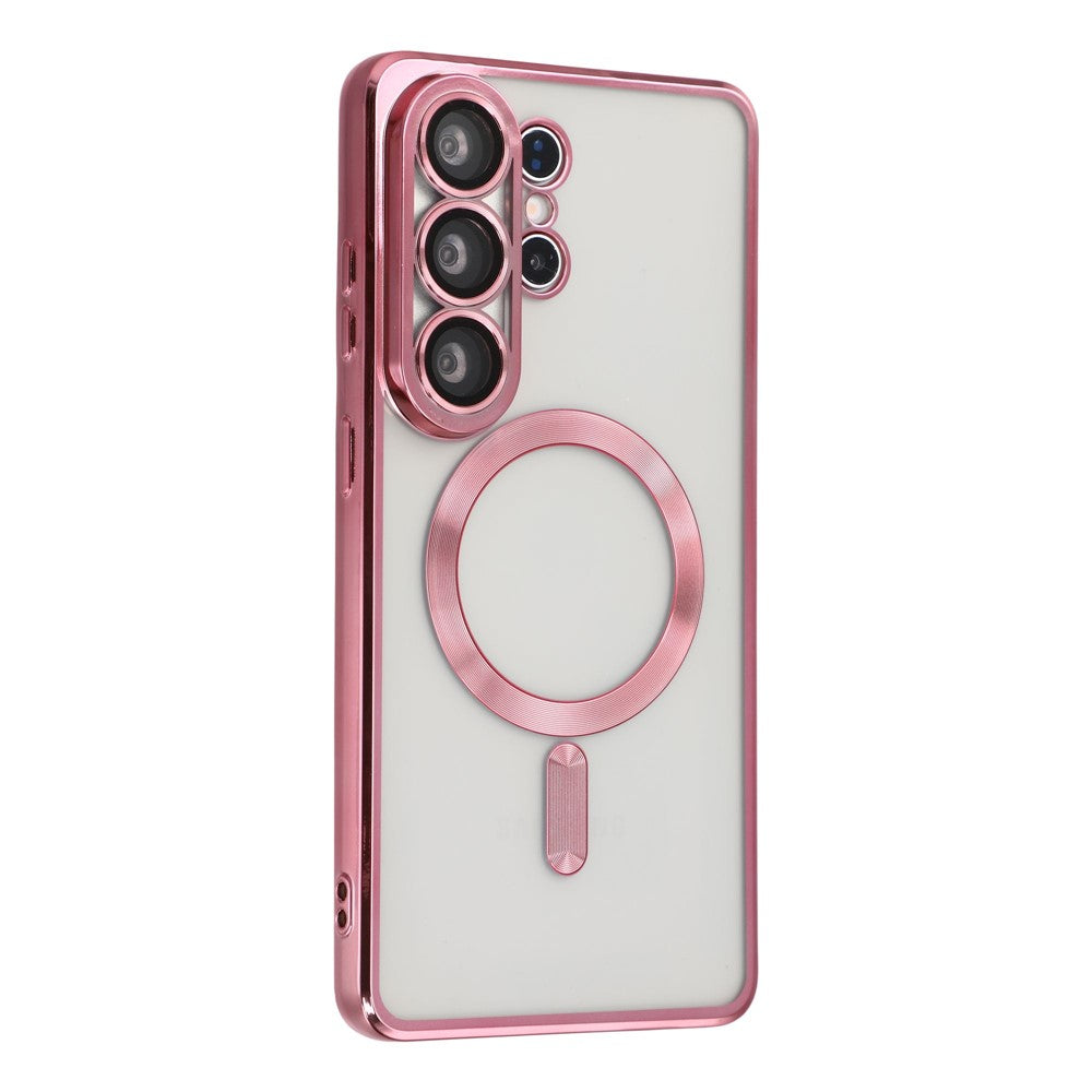 For Samsung Galaxy S26 Ultra Magnetic Case CD Veins Glass Lens Guard TPU Phone Back Cover