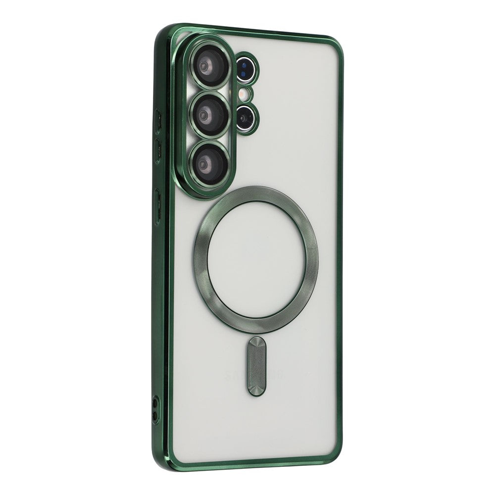 For Samsung Galaxy S26 Ultra Magnetic Case CD Veins Glass Lens Guard TPU Phone Back Cover