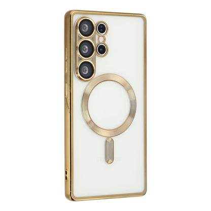 For Samsung Galaxy S26 Ultra Magnetic Case CD Veins Glass Lens Guard TPU Phone Back Cover